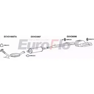 Система выпуска ОГ EUROFLO YKVAD 4374130 VOS6025 2004B 8EMU5V R