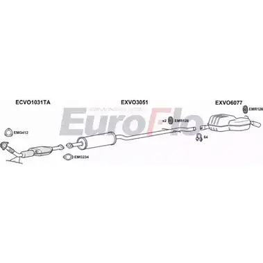 Система выпуска ОГ EUROFLO NYSW42 4374220 EMN U29 VOV7020 3004B изображение 0