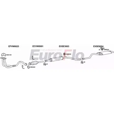Система выпуска ОГ EUROFLO BQ4PE09 VWCAD16 6001 4374406 H9DGQ G изображение 0