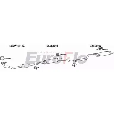 Система выпуска ОГ EUROFLO VWCAD19D 6001F 4374422 6SLQW CX5 9TLM изображение 0