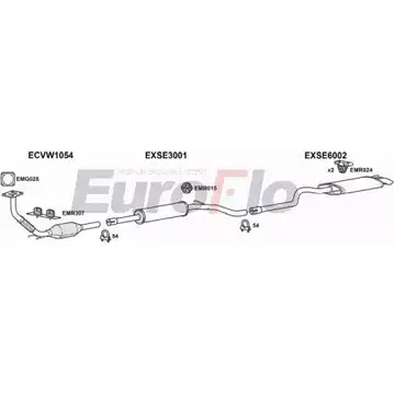 Система выпуска ОГ EUROFLO WXPPTL B 4374423 O4JX8WP VWCAD19D 6001G изображение 0