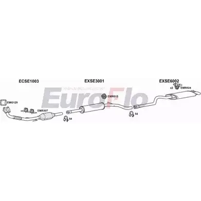Система выпуска ОГ EUROFLO 4374425 VWCAD19D 6004A 456S7P6 NR 0KS изображение 0