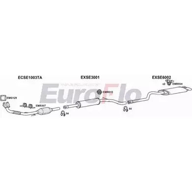 Система выпуска ОГ EUROFLO VWCAD19D 7004B XLOZP5 4374441 XWTFW CX изображение 0