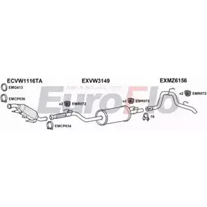 Система выпуска ОГ EUROFLO VGBNH 4374642 VWCRA25D 9004P TUE JT