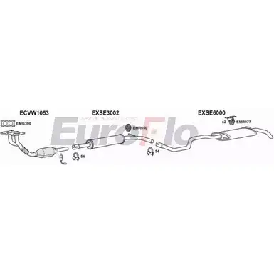 Система выпуска ОГ EUROFLO 4375665 18TBM VWPOL16 2008A M GXKB изображение 0