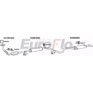 Система выпуска ОГ EUROFLO CBXVIIE T LQDWR VWPOL19D 3008B 4375710 изображение 0