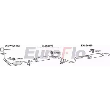 Система выпуска ОГ EUROFLO 4375711 L D3W9UN VWPOL19D 3008C 8G5C7B изображение 0