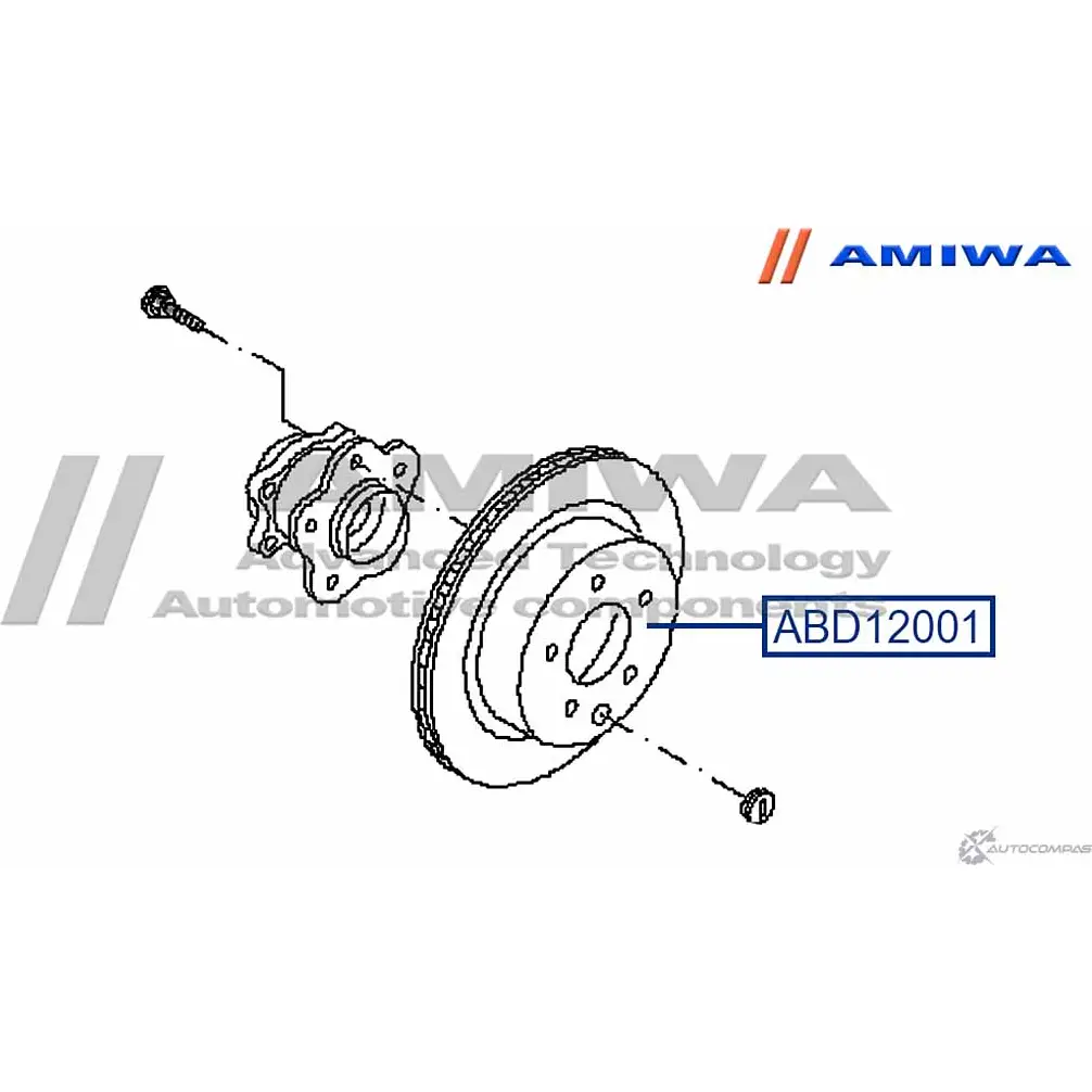 Тормозной диск задний speed stop AMIWA 1422490169 92WKL ABD12001 I H7NA8 изображение 1