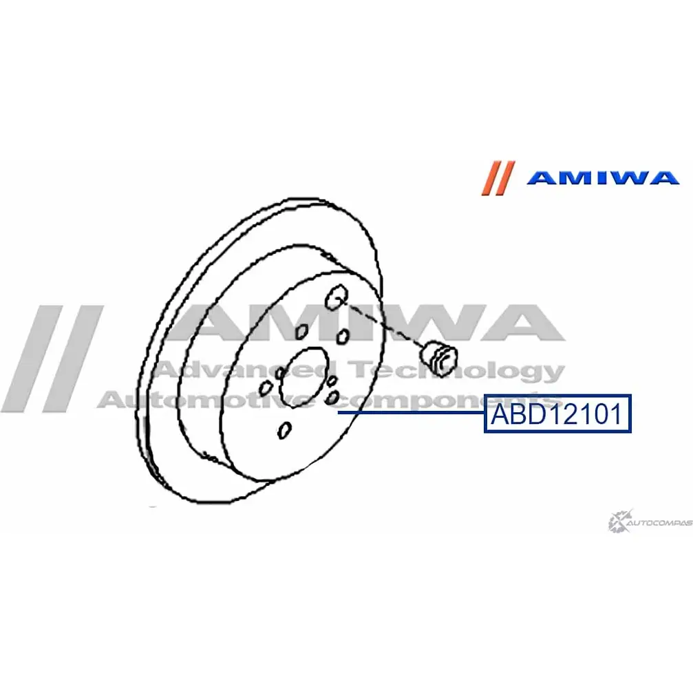 Тормозной диск задний speed stop AMIWA BU3YDGE Y7PL R0C 1422490170 ABD12101 изображение 1