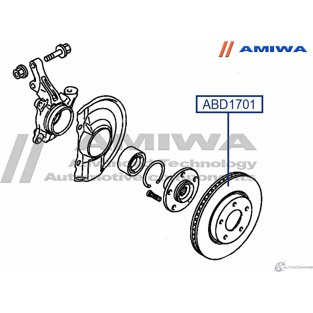 Тормозной диск передний speed stop AMIWA 1422490174 HAB631A 13W68R Z ABD1701 изображение 1