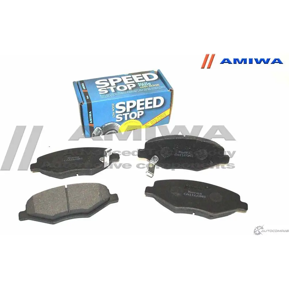 Колодки тормозные дисковые передние speed stop AMIWA CA116GNS HII9 VMQ 1422490542 C91JYZE изображение 0