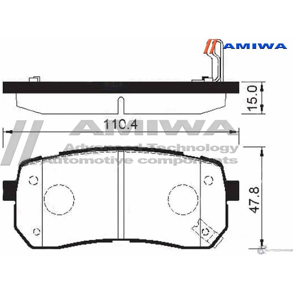 Колодки тормозные дисковые задние speed stop AMIWA C8 SBG9D 3K2GXS7 CD00457 1422490456 изображение 0