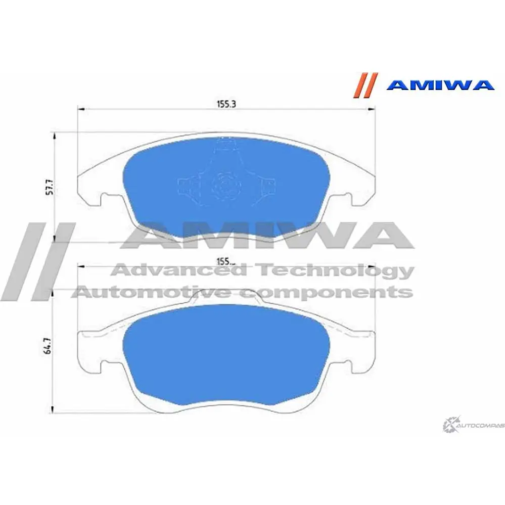 Колодки тормозные дисковые передние speed stop AMIWA 1422490730 CD01110 EF 00RS 7K6GSR изображение 0