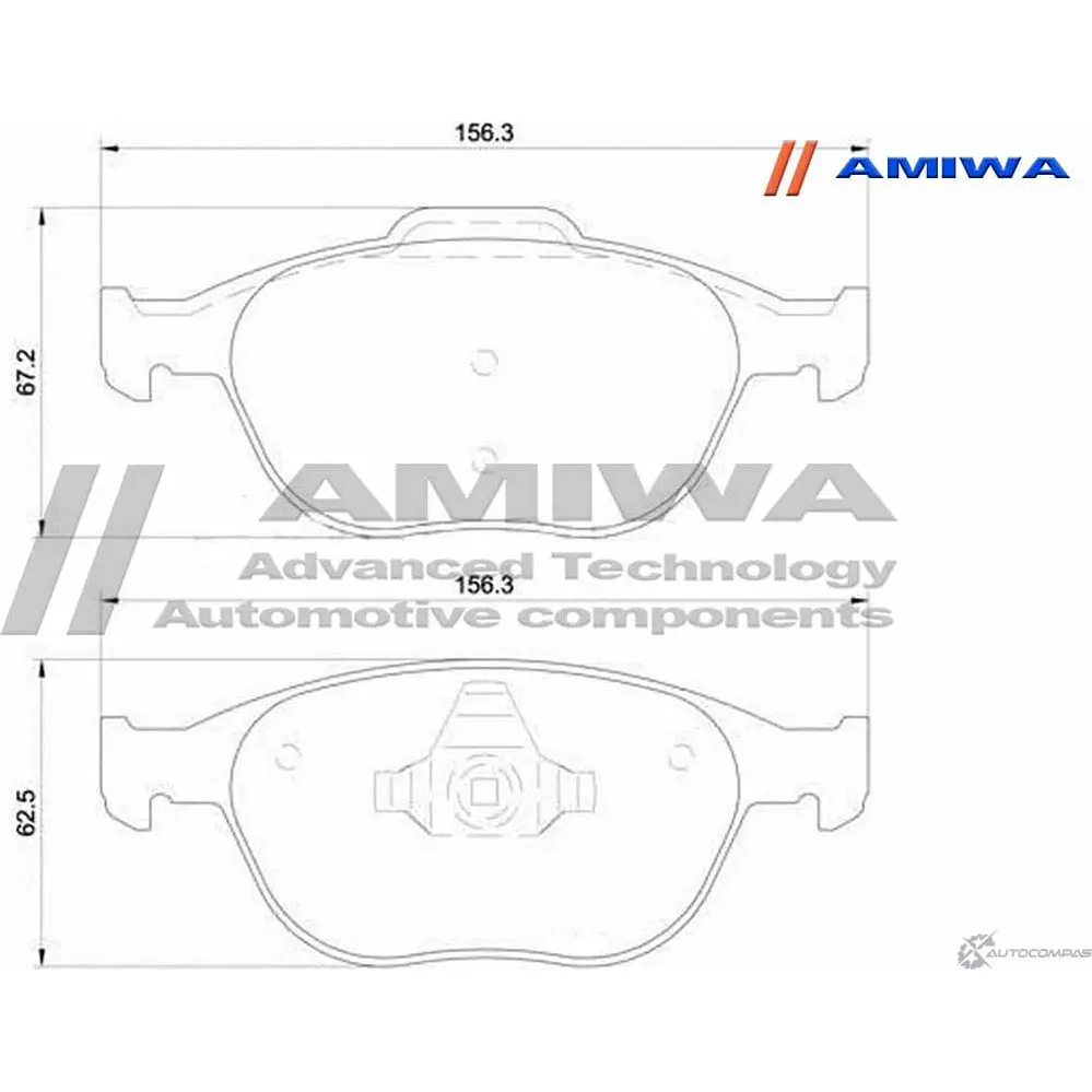 Колодки тормозные дисковые передние speed stop AMIWA EK9SXPV CD01532 2LEFG A 1422490564 изображение 1