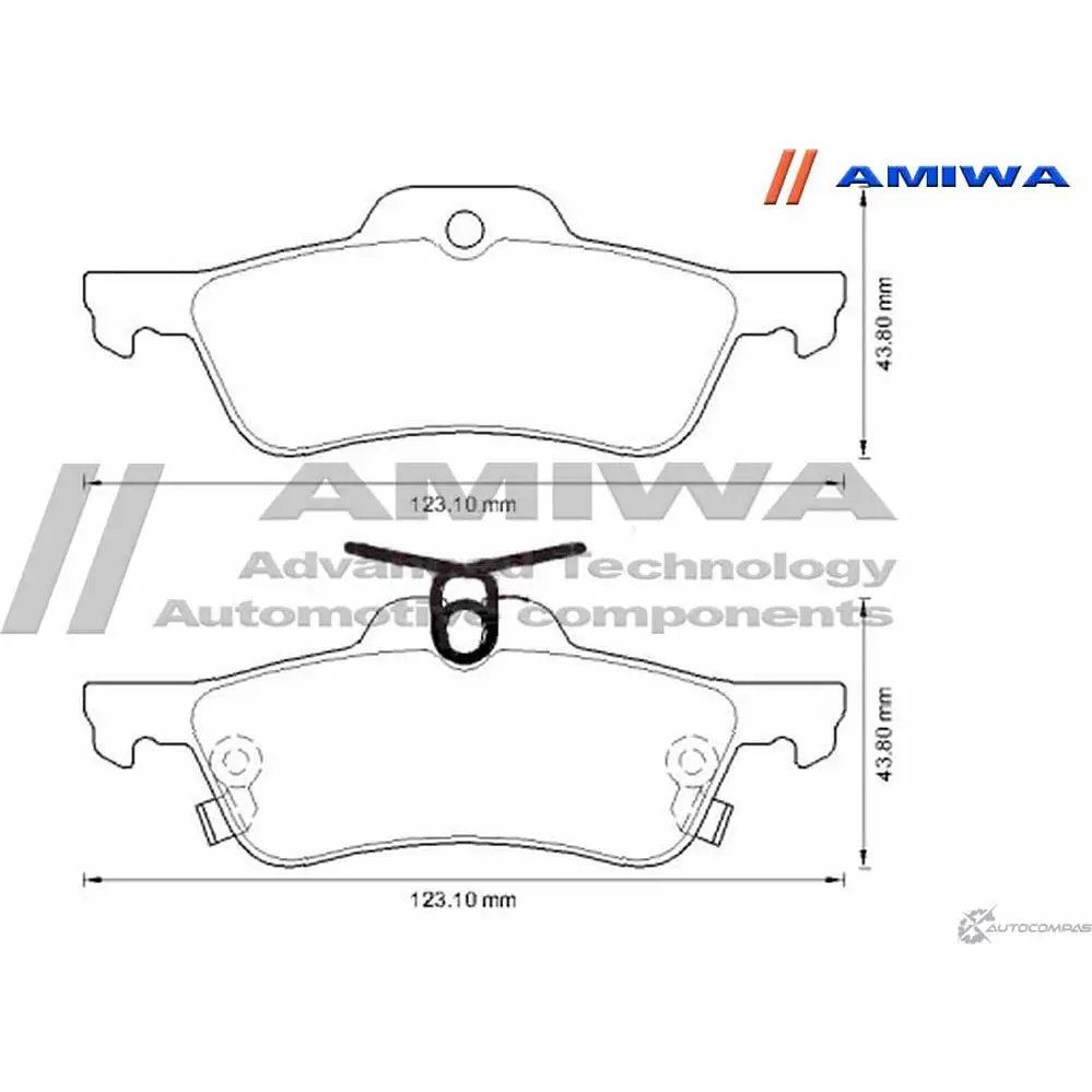 Колодки тормозные дисковые задние speed stop AMIWA CD03458 1BMVN 1422490462 J6Z5M6 8
