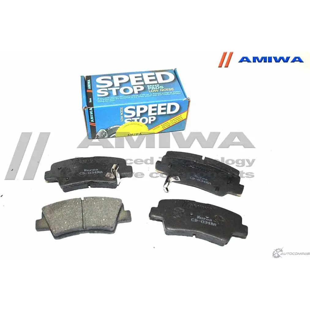 Колодки тормозные дисковые задние speed stop AMIWA R2GFH UHIMF W 1422490474 CD034RA изображение 0