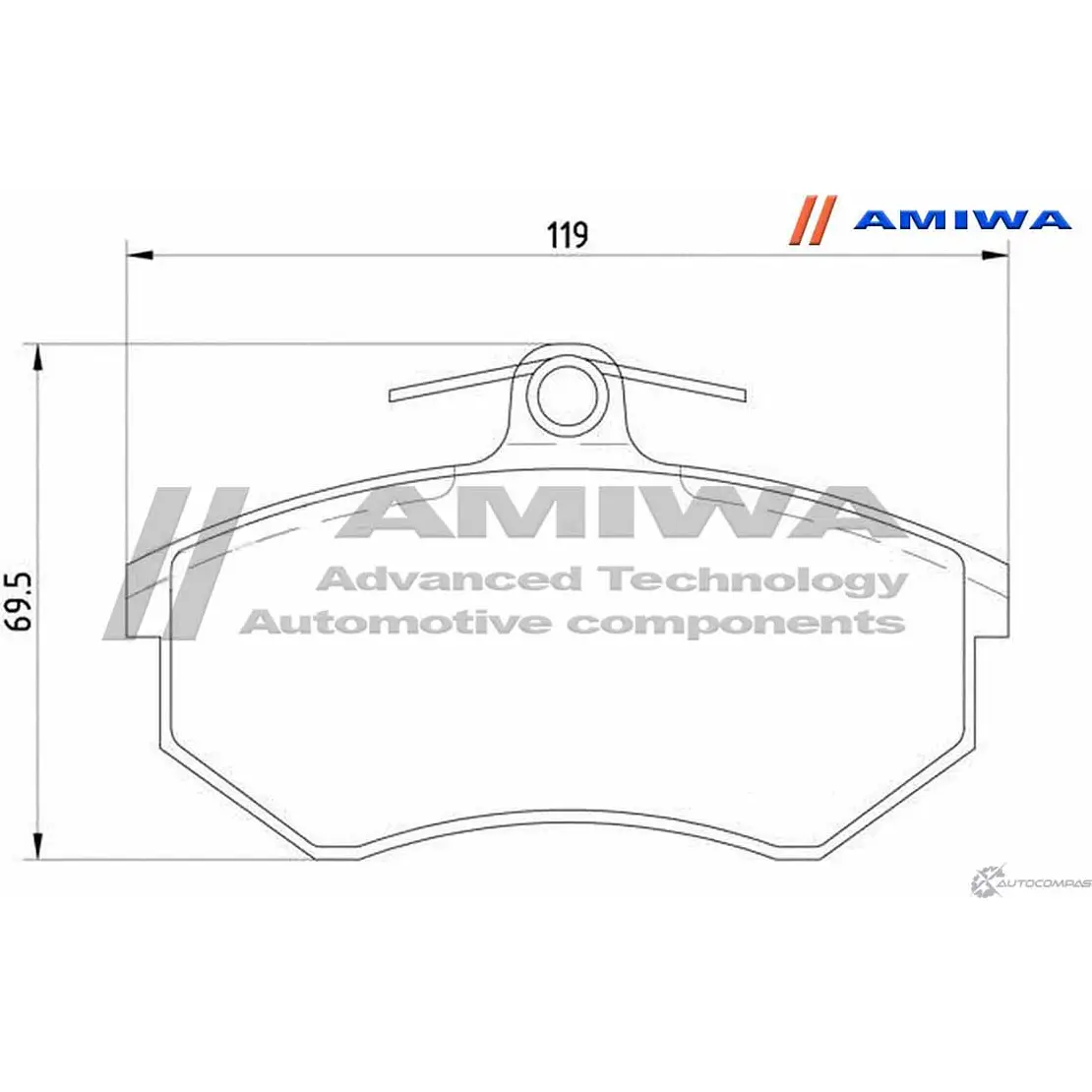 Колодки тормозные дисковые передние speed stop AMIWA 9F OFD CD0826 L9Z11HZ 1422490574 изображение 0