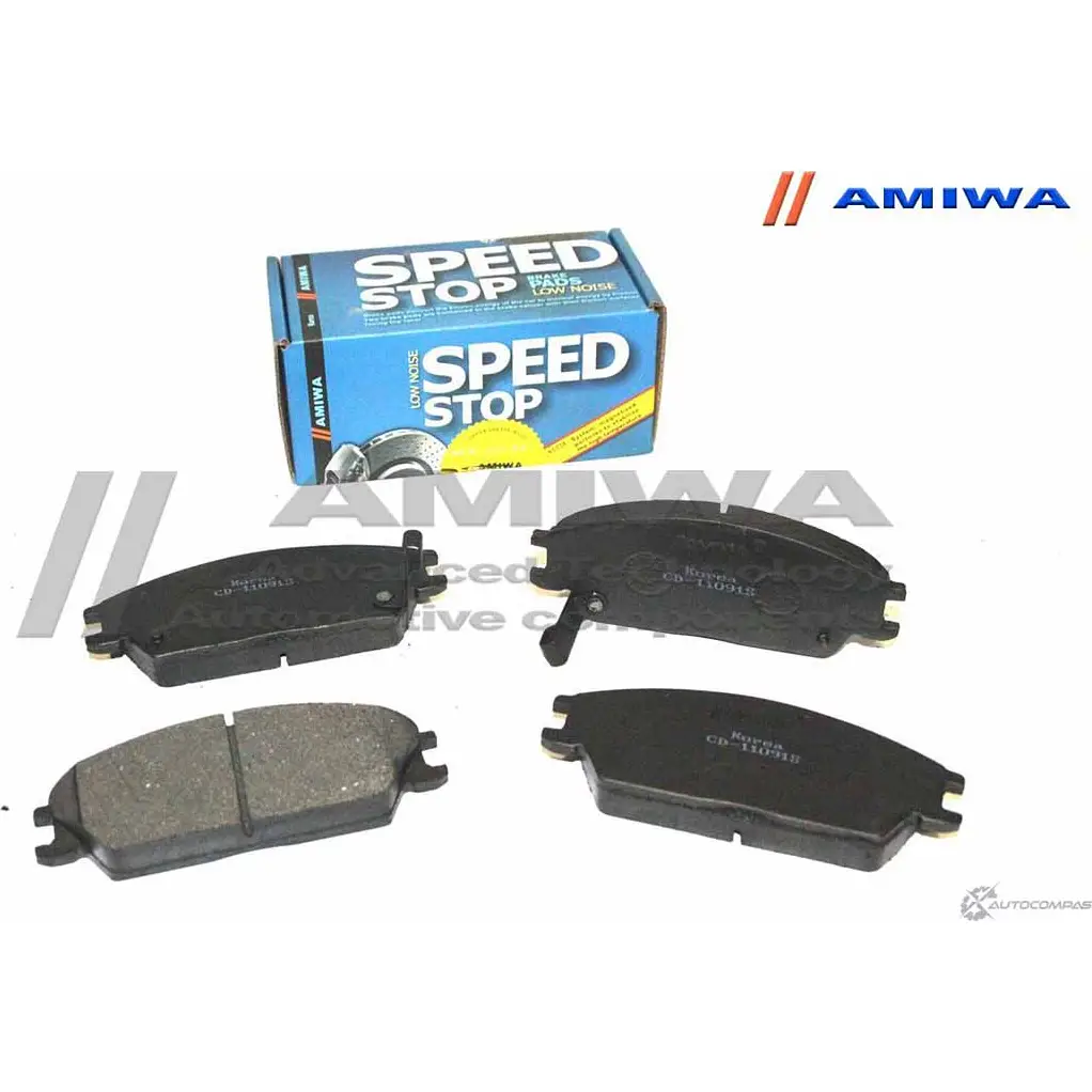 Колодки тормозные дисковые передние speed stop AMIWA 03R02HZ N G2V3 CD11091S 1422490580 изображение 0
