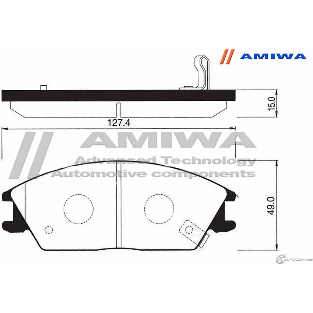 Колодки тормозные дисковые передние speed stop AMIWA 03R02HZ N G2V3 CD11091S 1422490580 изображение 1