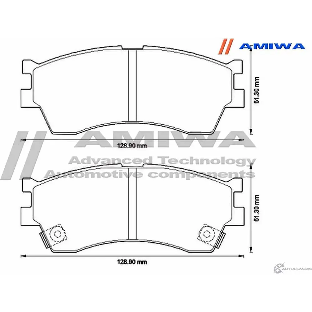 Колодки тормозные дисковые передние speed stop AMIWA 1422490548 283EP 7 HAG4EQY CD11126S изображение 1