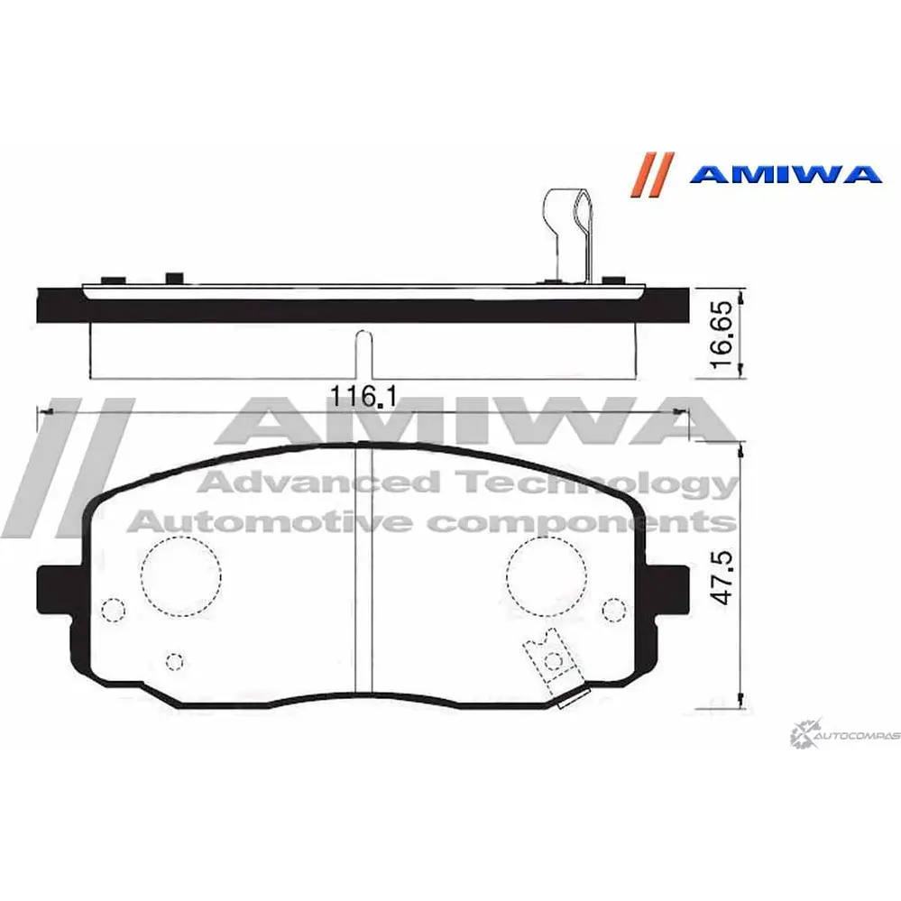 Колодки тормозные дисковые передние speed stop AMIWA 1422490680 GYYO0 N2V5 KD CD11154S изображение 1