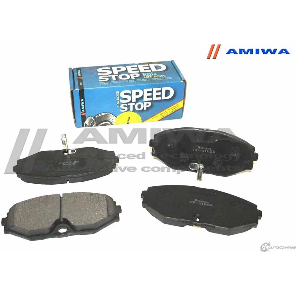 Колодки тормозные дисковые передние speed stop AMIWA CD1165S 1422490554 S2Y PE E8QKFSU изображение 0
