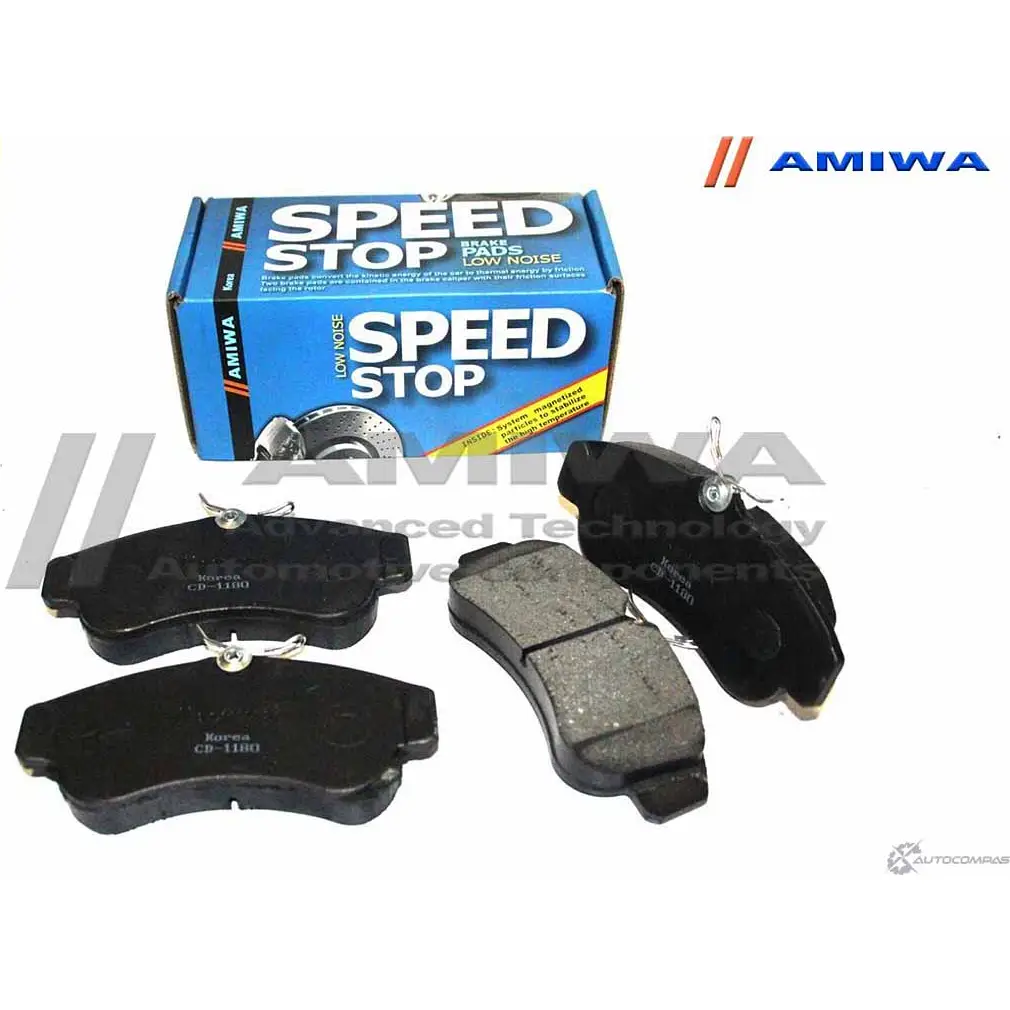 Колодки тормозные дисковые передние speed stop AMIWA X5IYC CD1180 1422490551 4MLI 2 изображение 0