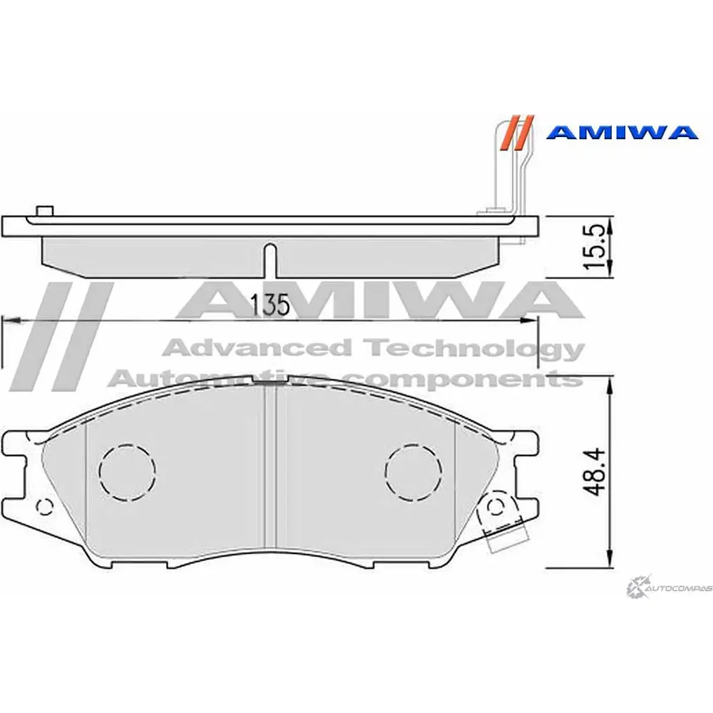 Колодки тормозные дисковые передние speed stop AMIWA CD1233S QAGT0 1422490248 DU0K7 YC изображение 1