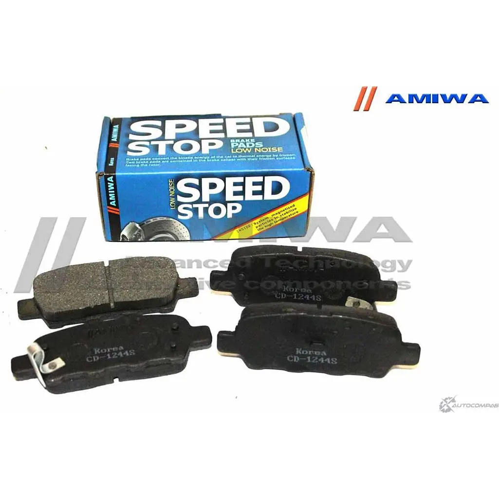 Колодки тормозные дисковые задние speed stop AMIWA CD1244S 1422490447 EH78ZU W311 D изображение 0