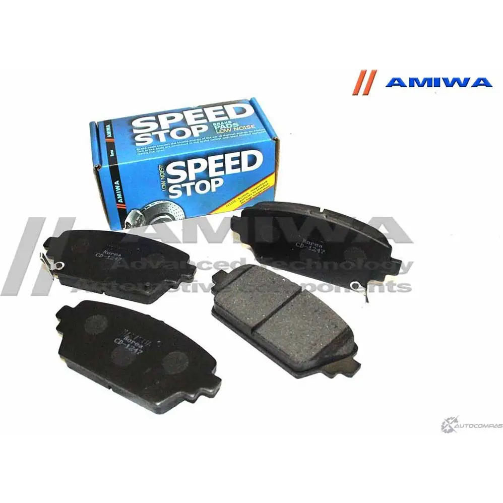 Колодки тормозные дисковые передние speed stop AMIWA AJBHP 1422490685 CD1247 ZJ CRI - Изображение 1