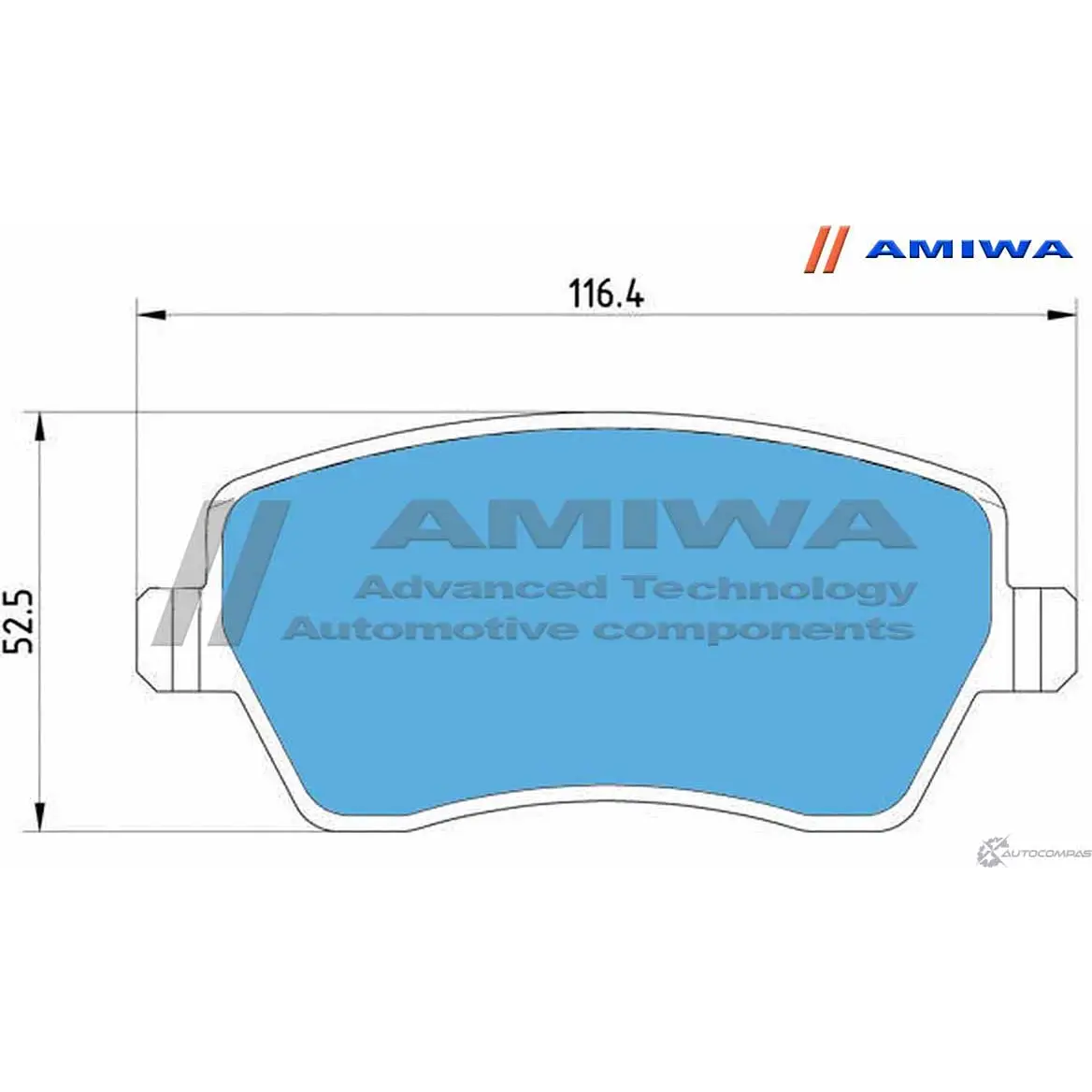 Колодки тормозные дисковые задние speed stop AMIWA SYKB8 1422490503 CD1261 ZV KIPB5 изображение 1