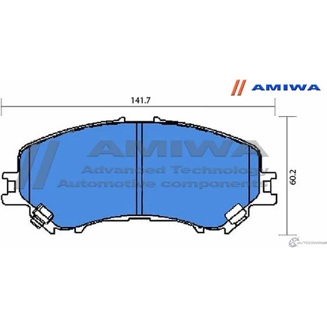 Колодки тормозные дисковые передние speed stop AMIWA CD1280 K2ZN3 JE A06WU 1422490728 изображение 1