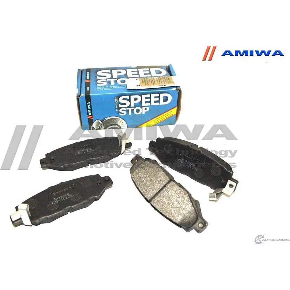 Колодки тормозные дисковые задние speed stop AMIWA CD2125 1422490480 KRE 4X0 P6MN0 изображение 0