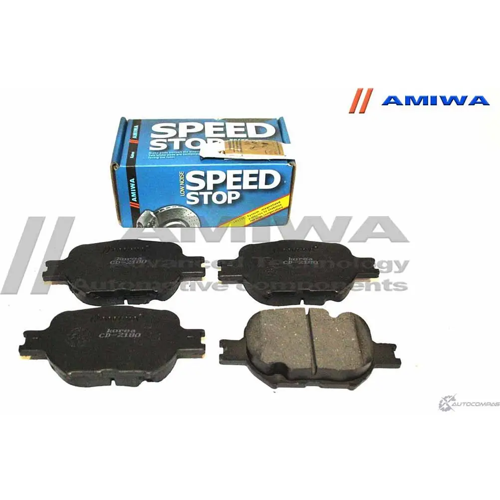 Колодки тормозные дисковые передние speed stop AMIWA CD2180 1422490599 73H6RX9 RE 2322 изображение 0