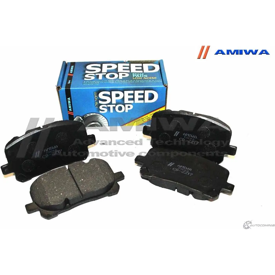 Колодки тормозные дисковые передние speed stop AMIWA 1422490595 43A 6WL5 CD2217 ED026G изображение 0