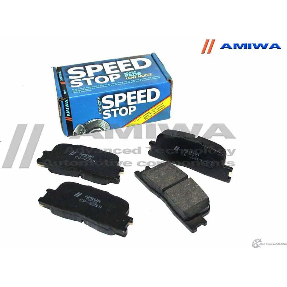 Колодки тормозные дисковые задние speed stop AMIWA Y1X2U Q XJ0UB5 CD2219 1422490232 изображение 0