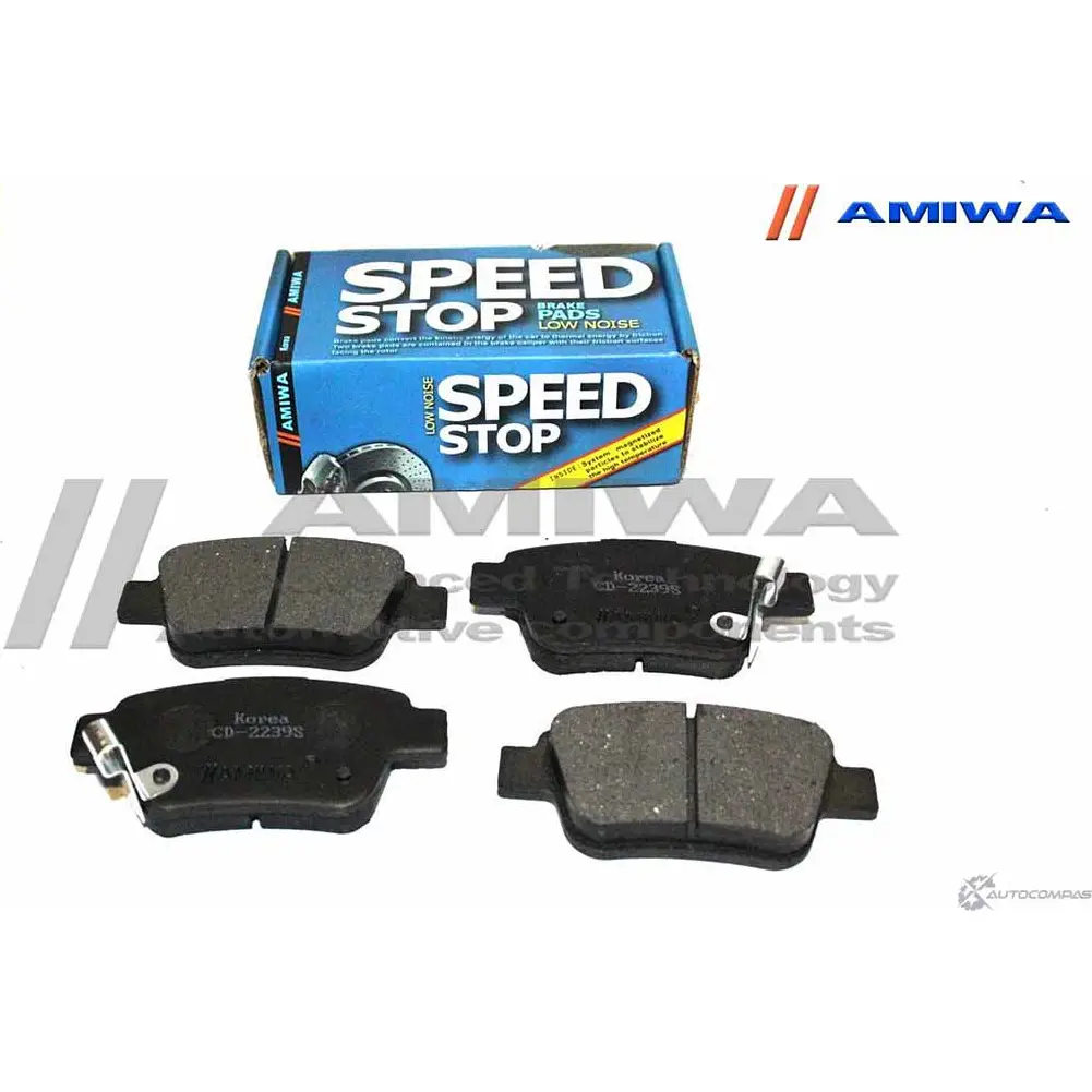 Колодки тормозные дисковые задние speed stop AMIWA C6 8BN CD2239S 42KS0GV 1422490493 изображение 0