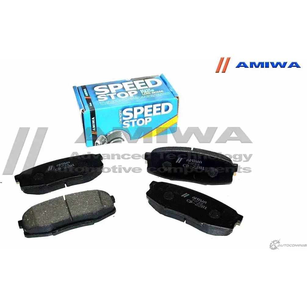 Колодки тормозные дисковые задние speed stop AMIWA 1422490230 I3BOT06 CD2281 BJP J2 изображение 0