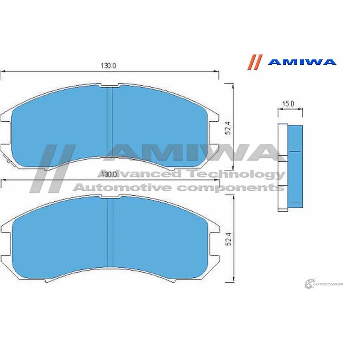 Колодки тормозные дисковые передние speed stop AMIWA 1422490724 A2QKZ FUX0 DDG CD3053 изображение 1