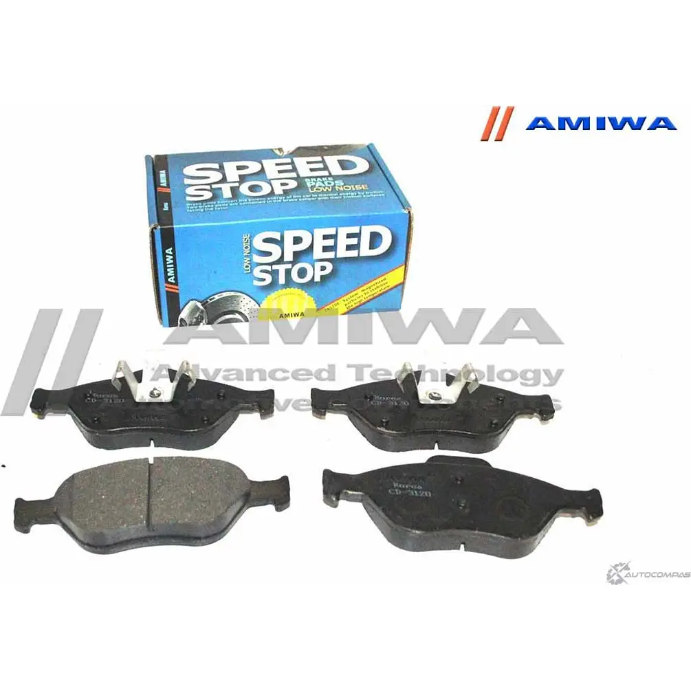 Колодки тормозные дисковые передние speed stop AMIWA R4EI7H CD3120 1422490689 66GP 3 изображение 0