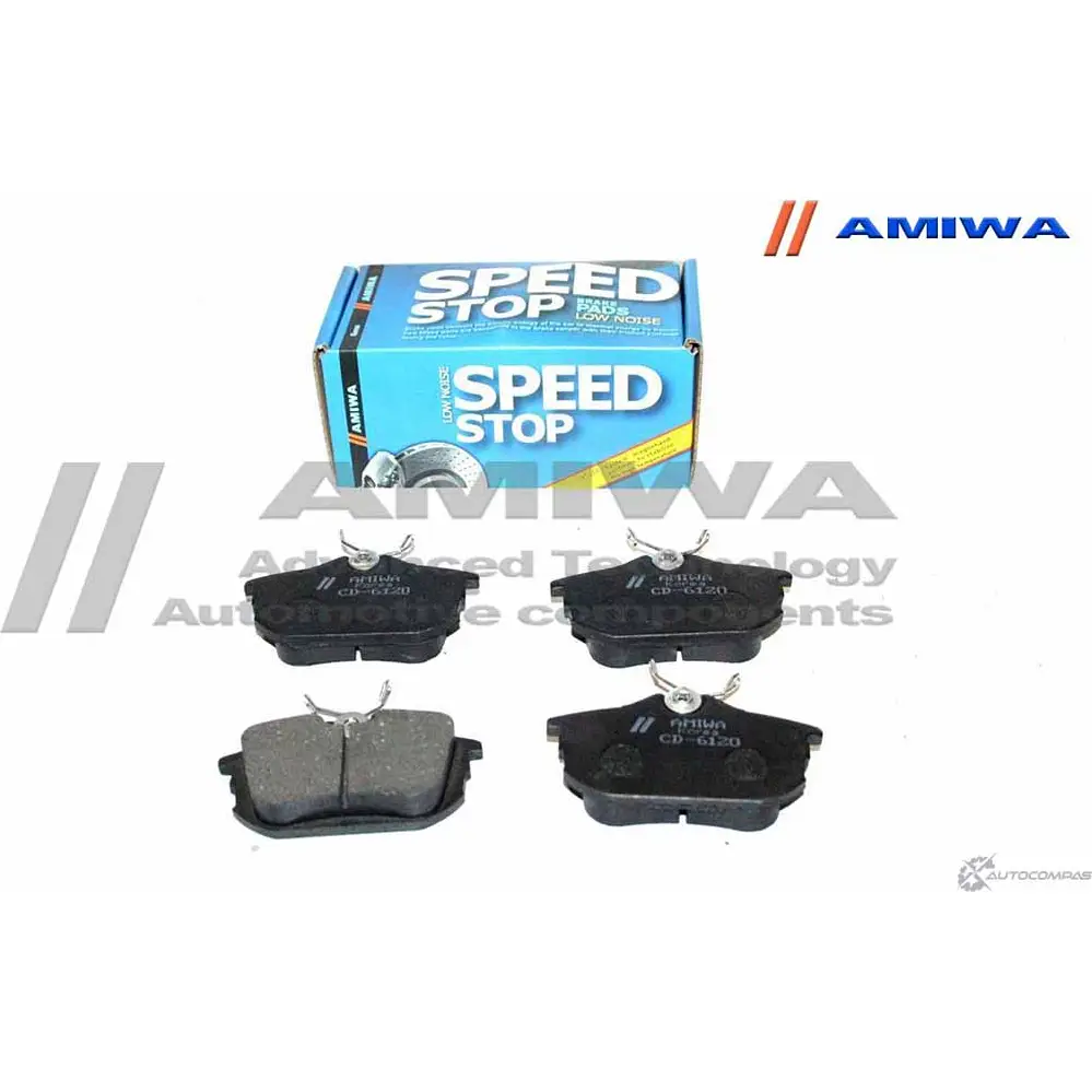 Колодки тормозные дисковые задние speed stop AMIWA BVOG9I 1422490488 CD6120 DUW CC9 изображение 0