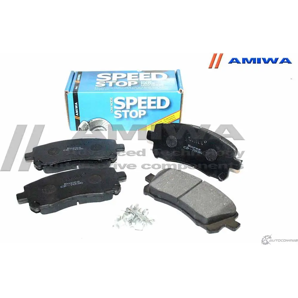 Колодки тормозные дисковые передние speed stop AMIWA 1RYYFNM CD7036 1422490592 2A FBV изображение 0