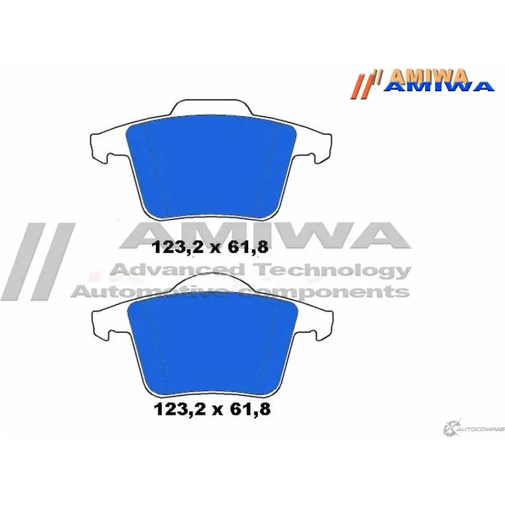 Колодки тормозные дисковые задние speed stop AMIWA NIHTXO 1422490512 CS01590 HKPQB 57 изображение 1