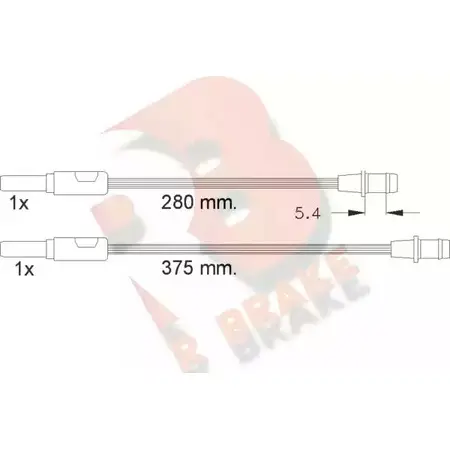 Датчик износа тормозных колодок R BRAKE 610261RB 2 0905 20906 4387227