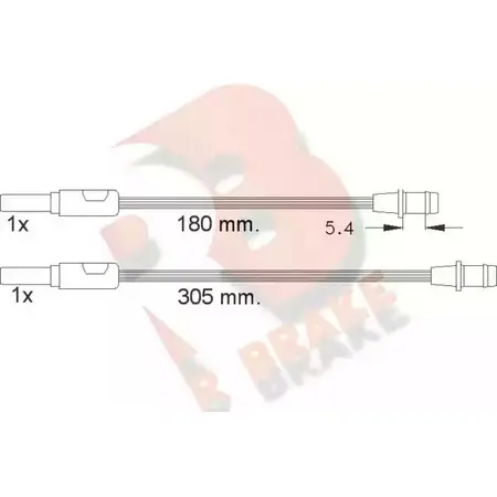 Датчик износа тормозных колодок R BRAKE 2 0905 4387228 20906 610262RB изображение 0