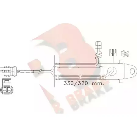 Датчик износа тормозных колодок R BRAKE 4387246 29 088 610361RB 29091 изображение 0