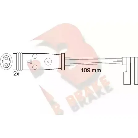 Датчик износа тормозных колодок R BRAKE 610483RB 2206 2 22101 4387303 изображение 0