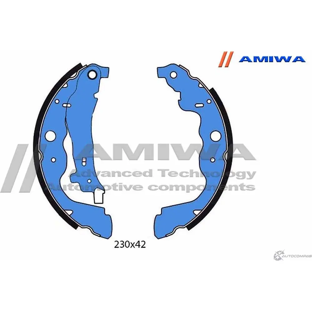 Колодки тормозные барабанные задние speed stop AMIWA 1422490427 ECRL1 G RYT15VQ CS3345 изображение 1