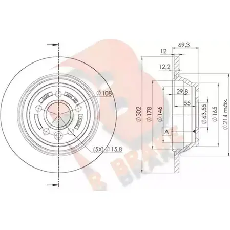 Тормозной диск R BRAKE VSA93 7 4387440 78RBD19078 LONGJC изображение 0