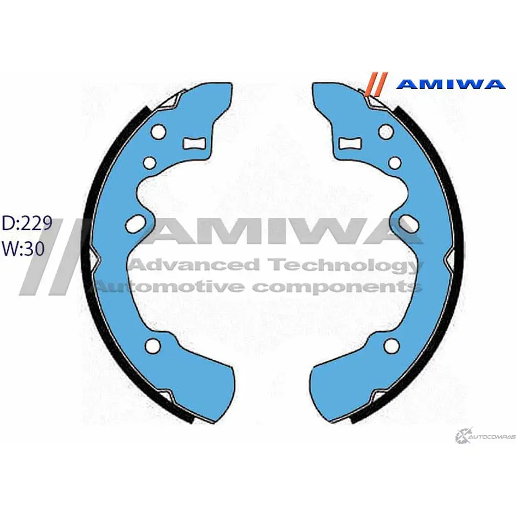 Колодки тормозные барабанные задние speed stop AMIWA K38F 2 CS3372 7KZ5V9M 1422490426 изображение 1